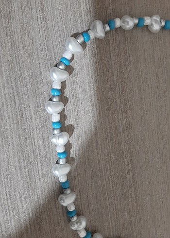 Turkuaz Boncuklu Uzun Kadın Kolye - Görsel 2