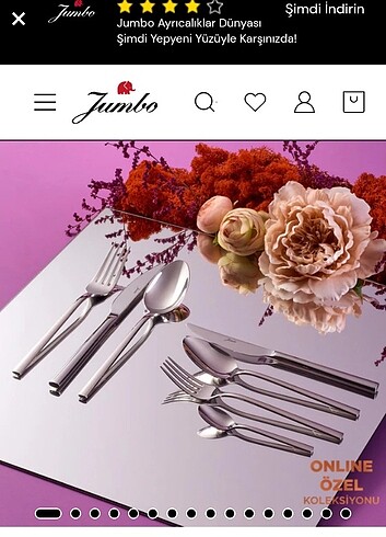 Jumbo çatal kaşık bıçak seti
