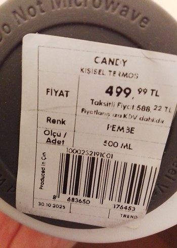 Pembe Pastel Karaca Termos - Görsel 8