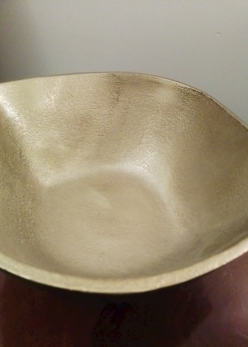 Parlak Altın Renkli Modern Dekoratif Kase - Görsel 2