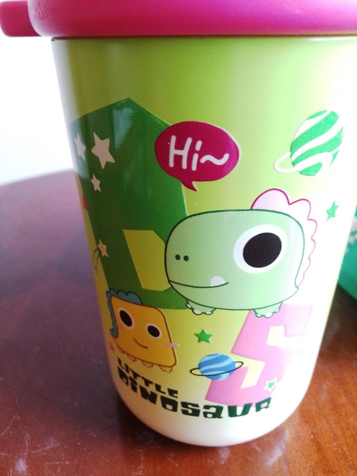 Emsan Çelik yeşil Renkli Dinozor Desenli Çocuk Termosu - Görsel 3