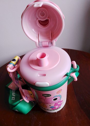 Emsan Çelik Renkli Pembe Çocuk Termosu - Görsel 2