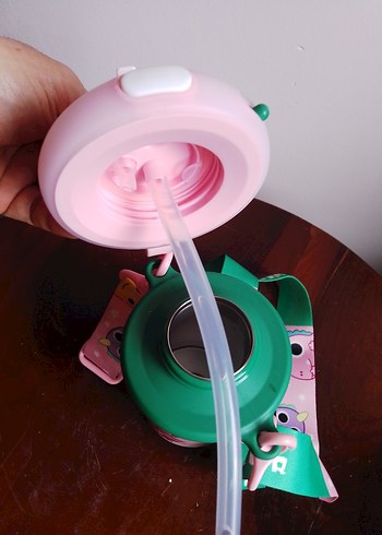 Emsan Çelik Renkli Pembe Çocuk Termosu - Görsel 3