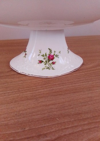 Karaca porselen vintage rose ayaklı oval sunum tabağı 35 cm - Görsel 3