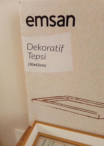 Emsan Emsan Dekoratif Çiçek Desenli Tepsi 30x42 cm