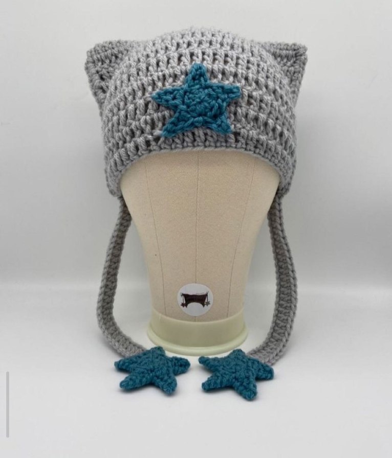 Örgü Bere Yıldız İşlemeli - Görsel 3