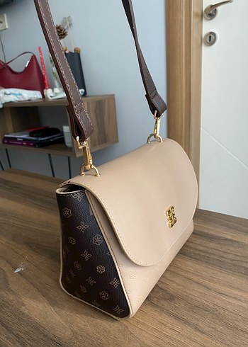 Bej Deri Kadın Çanta piere cardin - Görsel 2