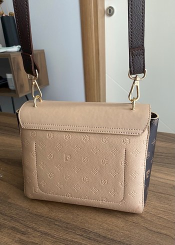 Bej Deri Kadın Çanta piere cardin - Görsel 3