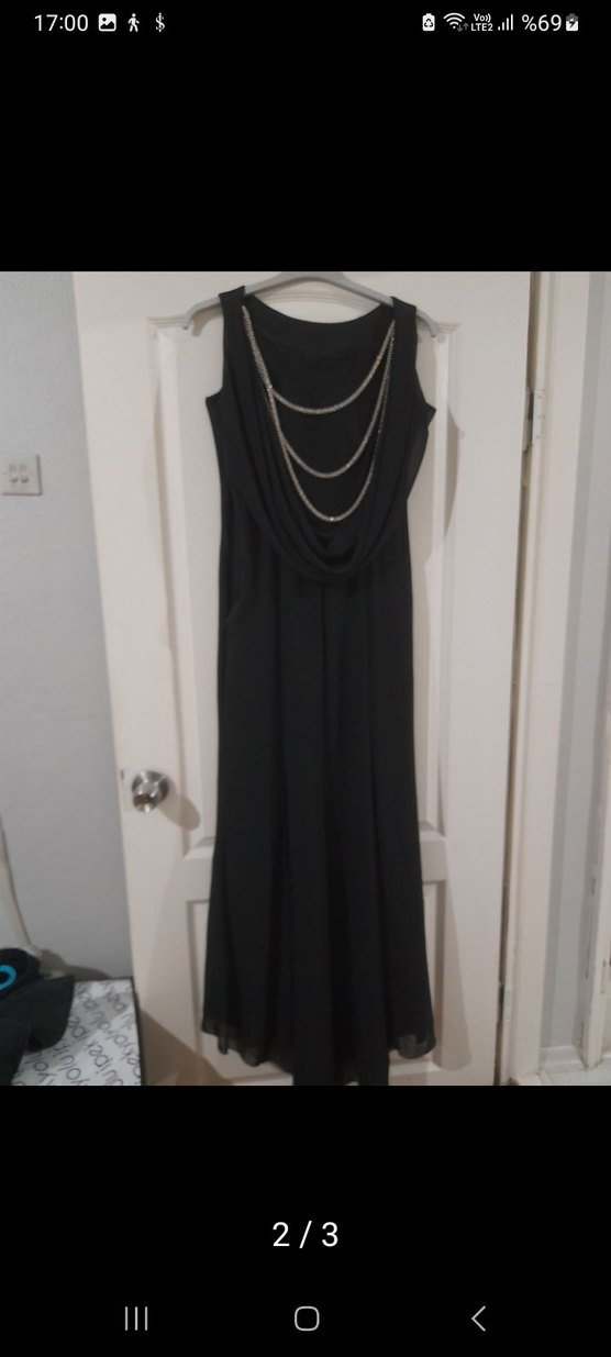 Zincir Detaylı Parlak Siyah El Zinciri - Görsel 2