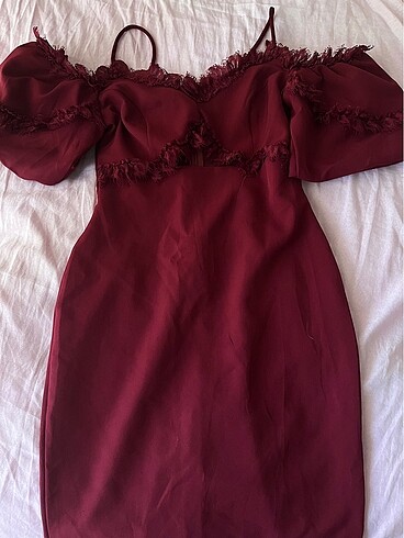 Bordo elbise