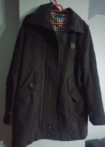 Düğmeli Siyah erkek  Kaban - Görsel 5