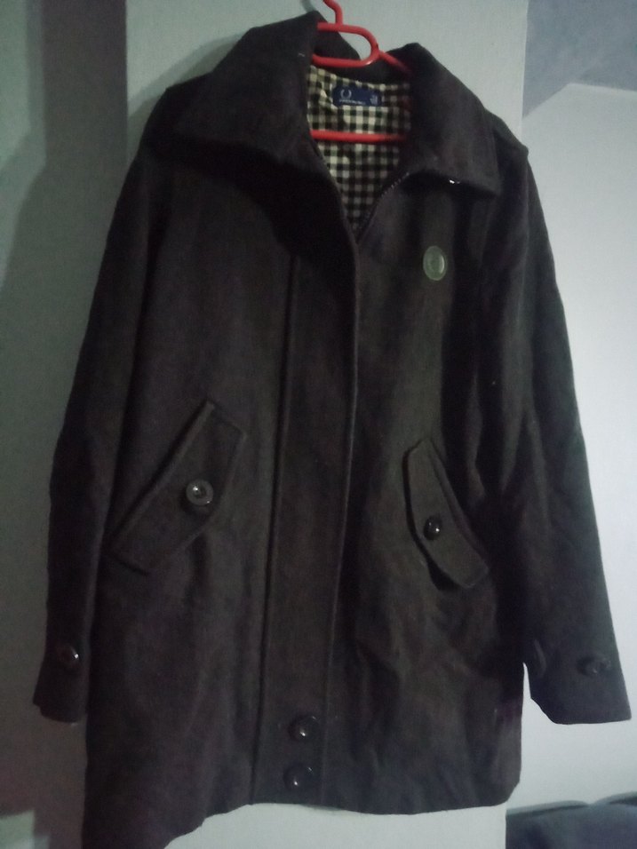 Düğmeli Siyah erkek  Kaban - Görsel 5