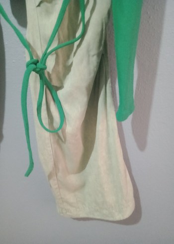 ikili takım Yeşil Salaş Keten Pantolon - Görsel 6