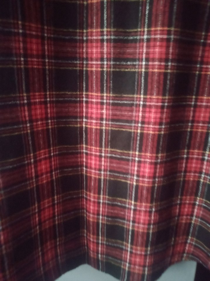 Bordo Ekoseli Uzun Kadın tesettür gömlek - Görsel 4