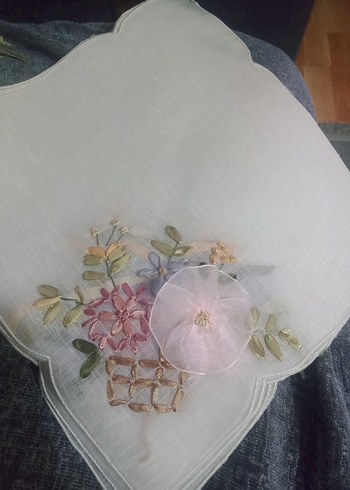 sıfır 17 parça Nakışlı Beyaz salon takımı - Görsel 2