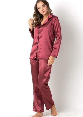 DoReMi Uzun Kollu Saten Pijama Takım - Görsel 4