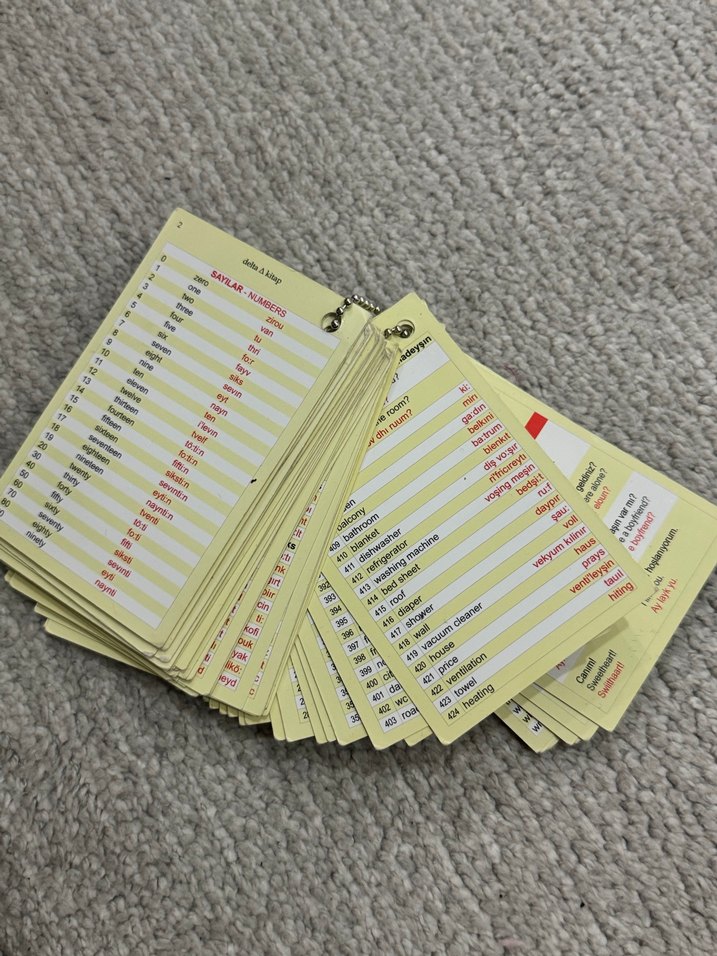 İngilizce dil kartı - Görsel 2