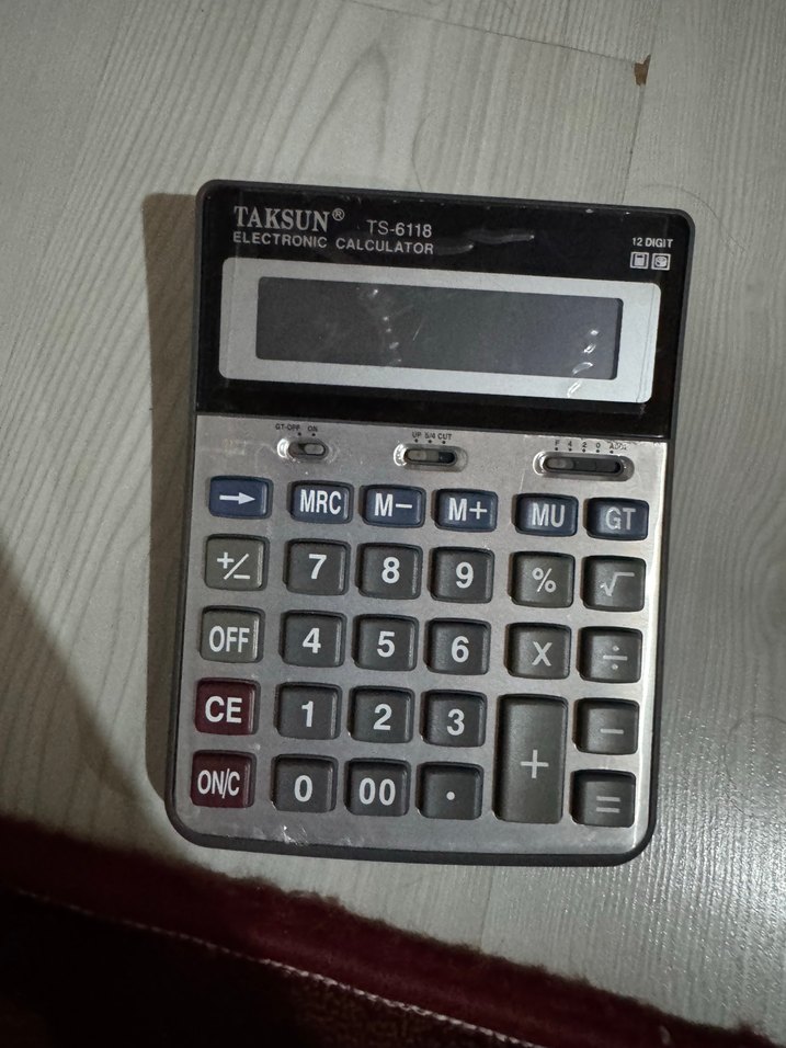 Gri Taksun TS-6118 Hesap Makinesi - Görsel 2