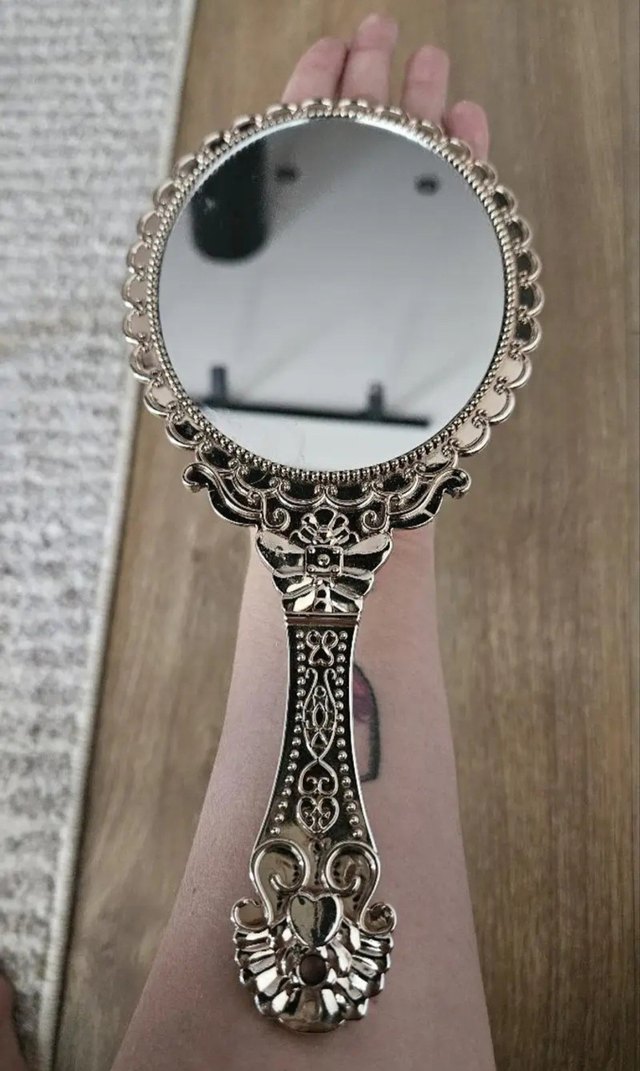 Vintage Oymalı Prenses El Aynası - Görsel 2