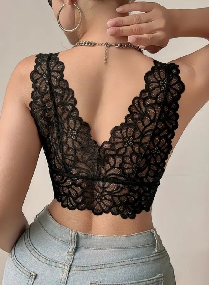 Dantel Detaylı Siyah Büstiyer - Görsel 2