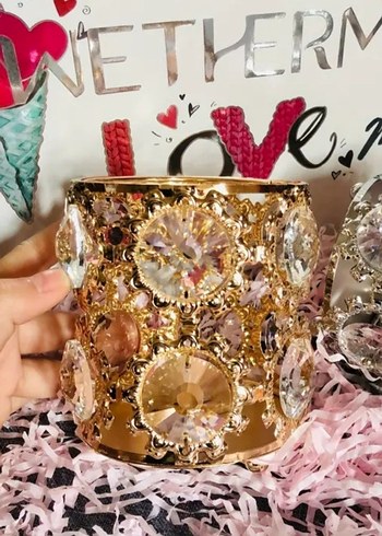 Altın Renkli Kristal Detaylı organizer - Görsel 2