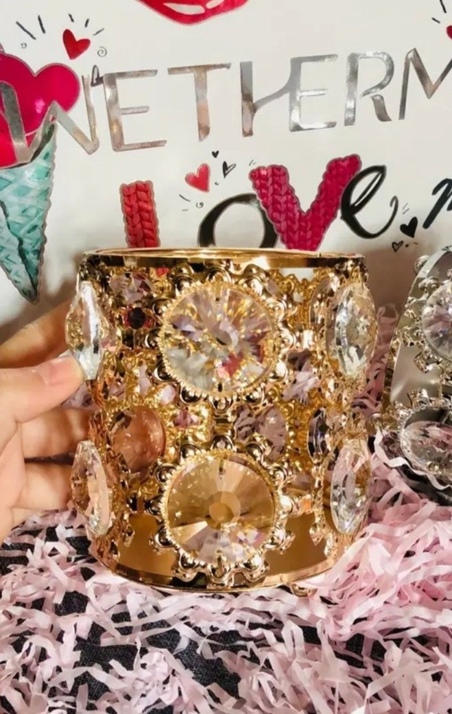 Altın Renkli Kristal Detaylı organizer - Görsel 2