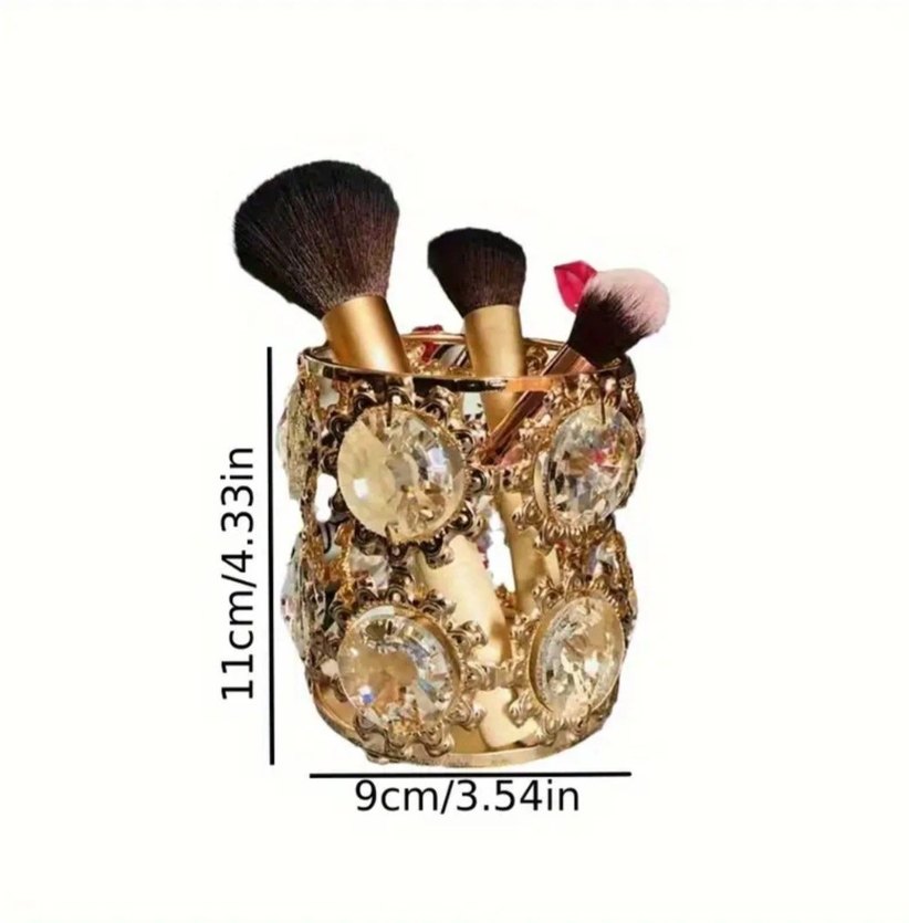 Altın Renkli Kristal Detaylı organizer - Görsel 4