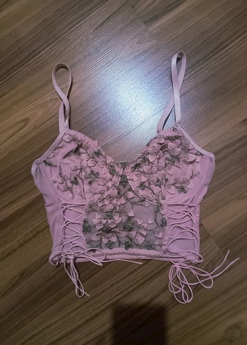 HelloBaby Nakış Detaylı Pembe Büstiyer