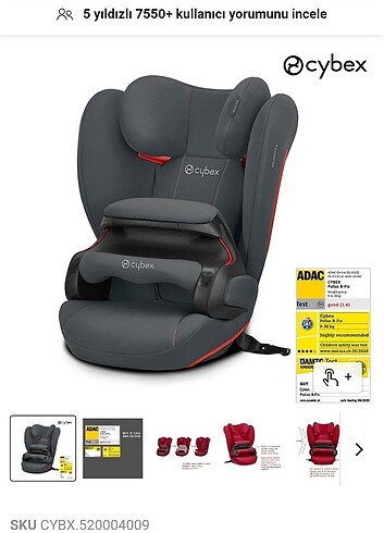 15-36 kg Beden Ödüllü cybex oto koltuğu 