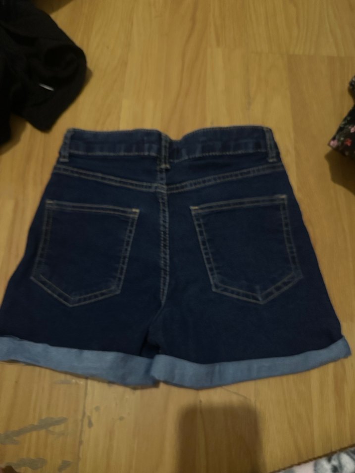 Lacivert Kadın Mini Denim Şort - Görsel 2