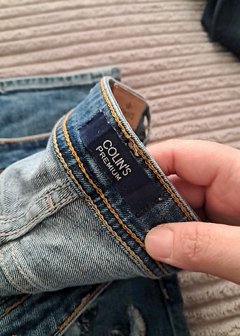 28 Beden Nakışlı Mavi Kadın Kot Pantolon