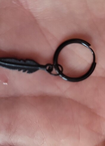 siyah sallantılı küpe - Görsel 2