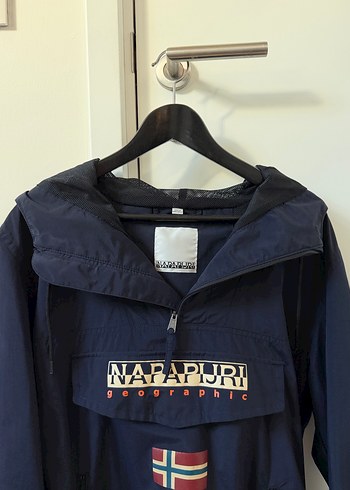 Napapijri Erkek Mavi Kapüşonlu Yağmurluk - Görsel 2