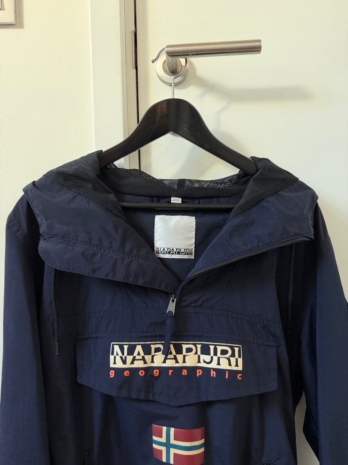 Napapijri Erkek Mavi Kapüşonlu Yağmurluk - Görsel 2