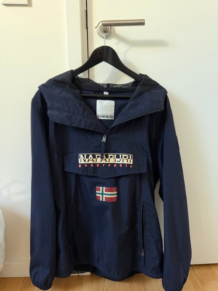 Napapijri Erkek Mavi Kapüşonlu Yağmurluk - Görsel 5