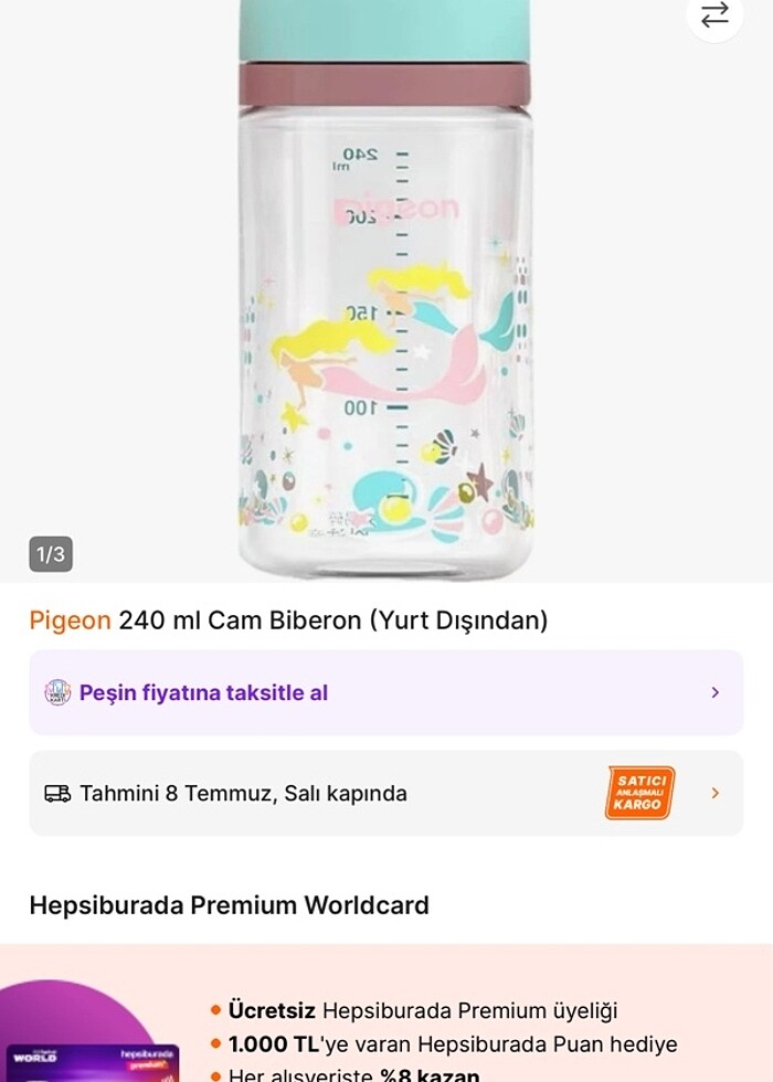 Pigeon marka biberon - Görsel 4