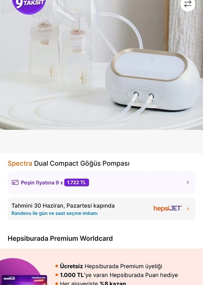 Spectra marka anne sütü pompa makinası - Görsel 2