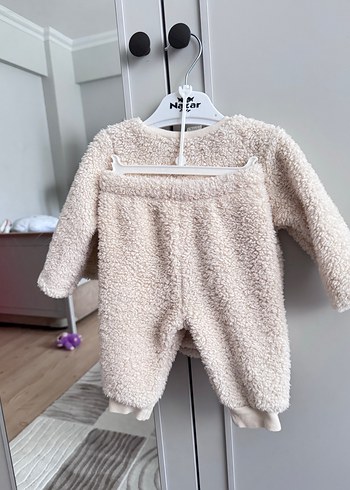 Bej Peluş Erkek Çocuk Sweatshirt - Görsel 2