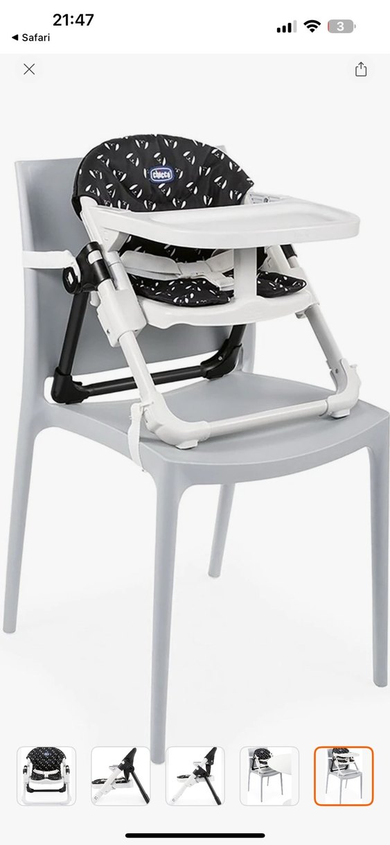 Chicco chairy katlanabilir yükseltici bebek mama sandalyesi - Görsel 4