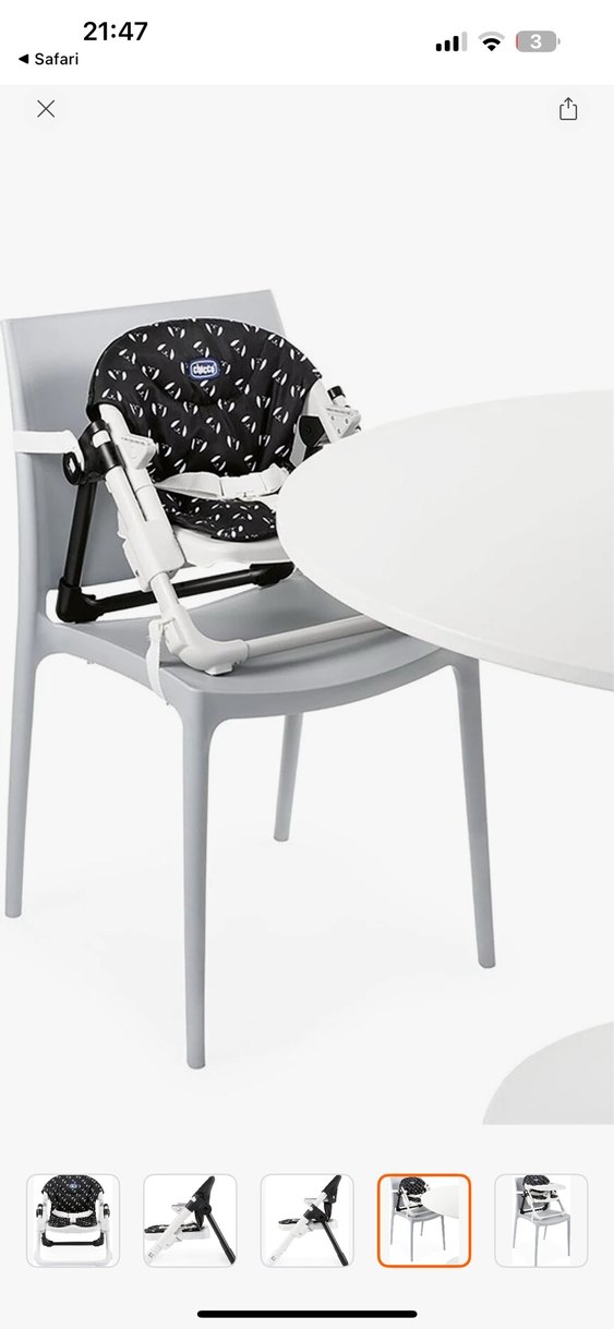 Chicco chairy katlanabilir yükseltici bebek mama sandalyesi - Görsel 5