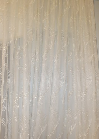 Bej Düz Tül Perde - Görsel 6