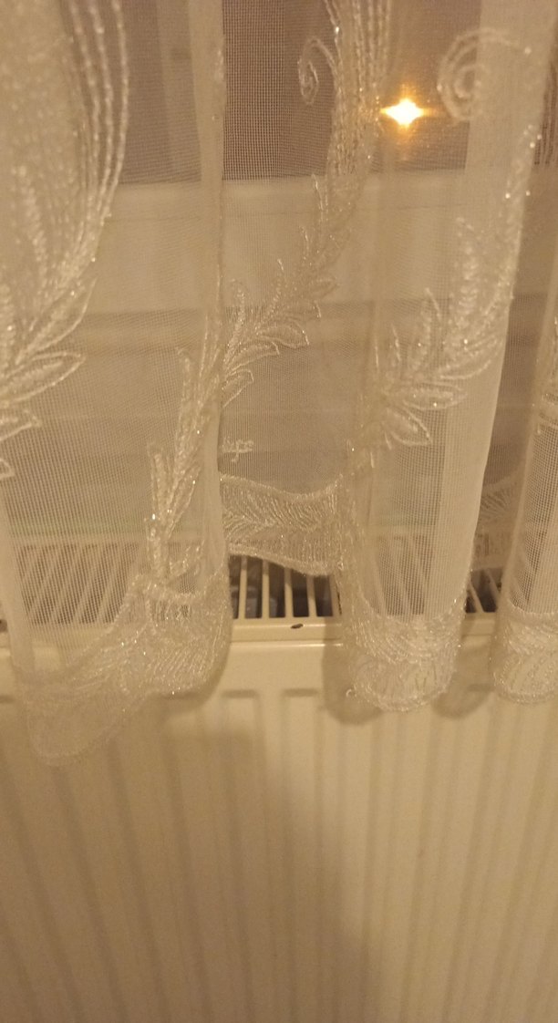 Bej Düz Tül Perde - Görsel 3