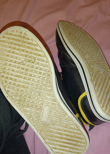 Siyah Sarı Bağcıklı erkek çocuk Spor Ayakkabı - Görsel 2