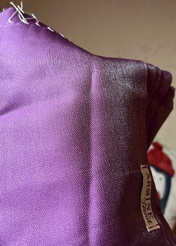 Armine Mor Parlak Püsküllü Kadın Şal - Görsel 2