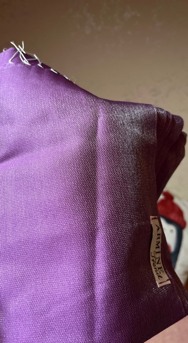 Armine Mor Parlak Püsküllü Kadın Şal - Görsel 2