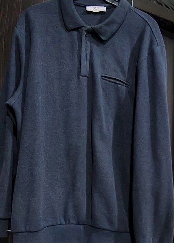 l/xl Beden Gri Çizgili Erkek Uzun Kollu Triko