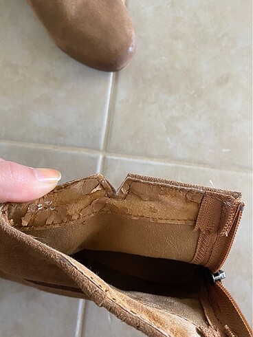 Mango süet kısa topuklu kısa bot - Görsel 6