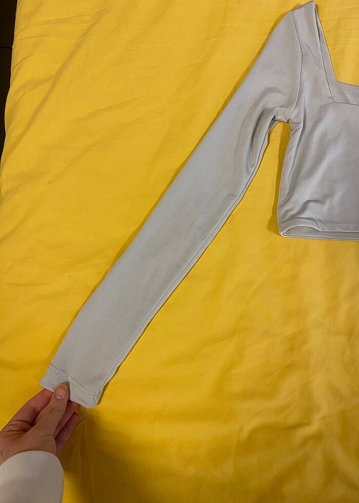 Crop uzun kollu üst - Görsel 2