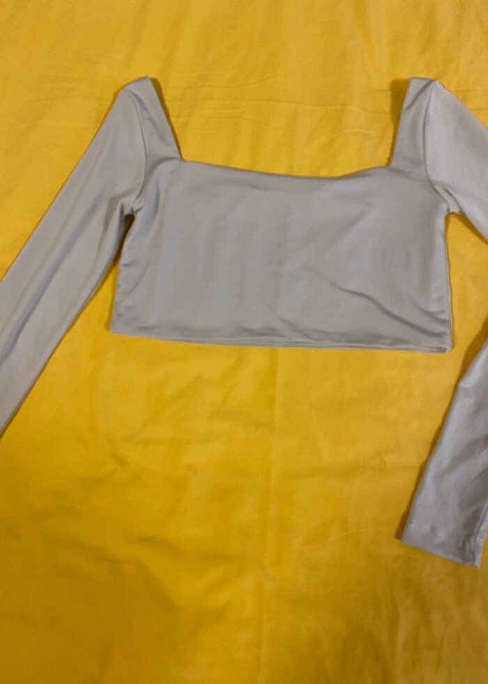 Crop uzun kollu üst - Görsel 3