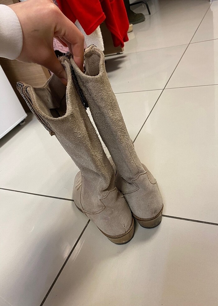 Stradivarius süet uzun bot - Görsel 4